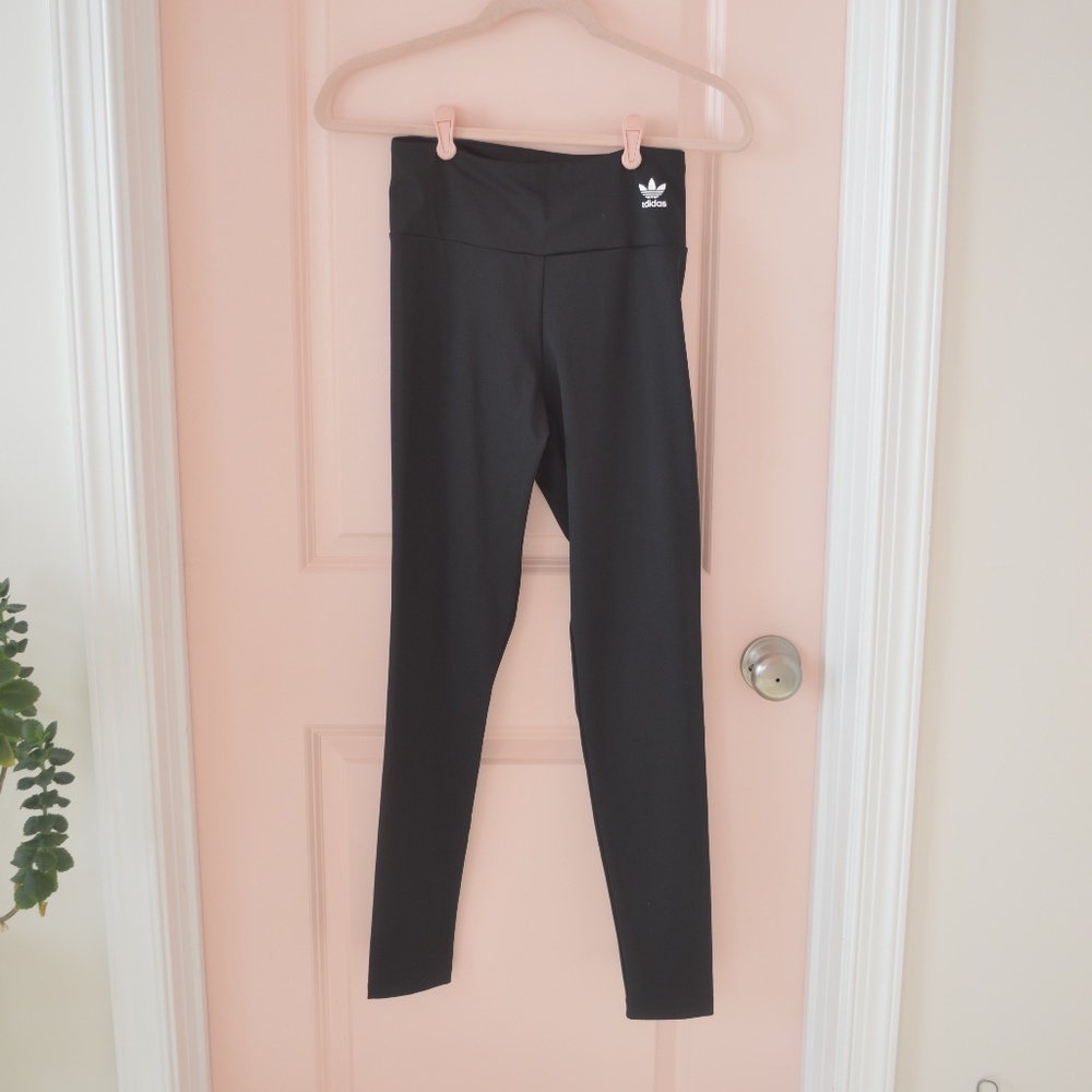 EUC! Adidas Logo Black Leggings